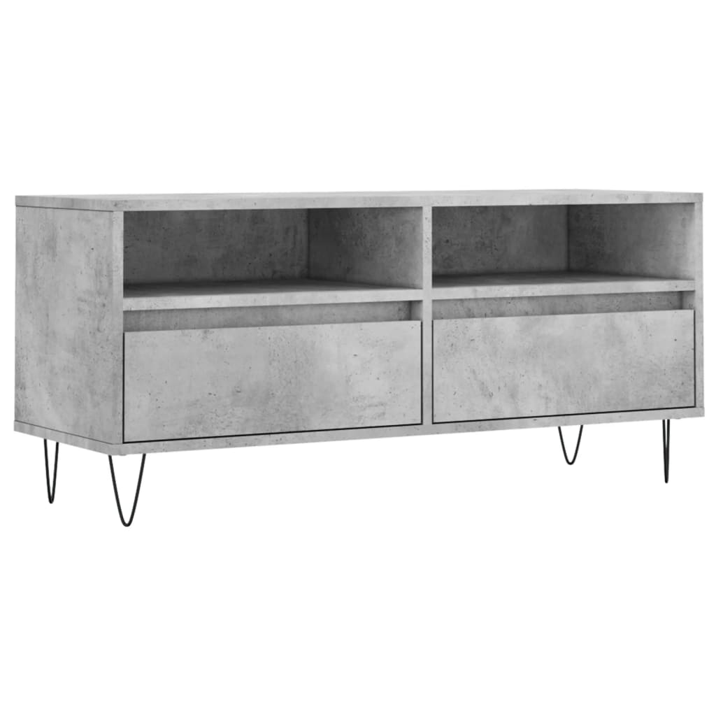 vidaXL Szafka pod TV, szarość betonu, 100x34,5x44,5 cm