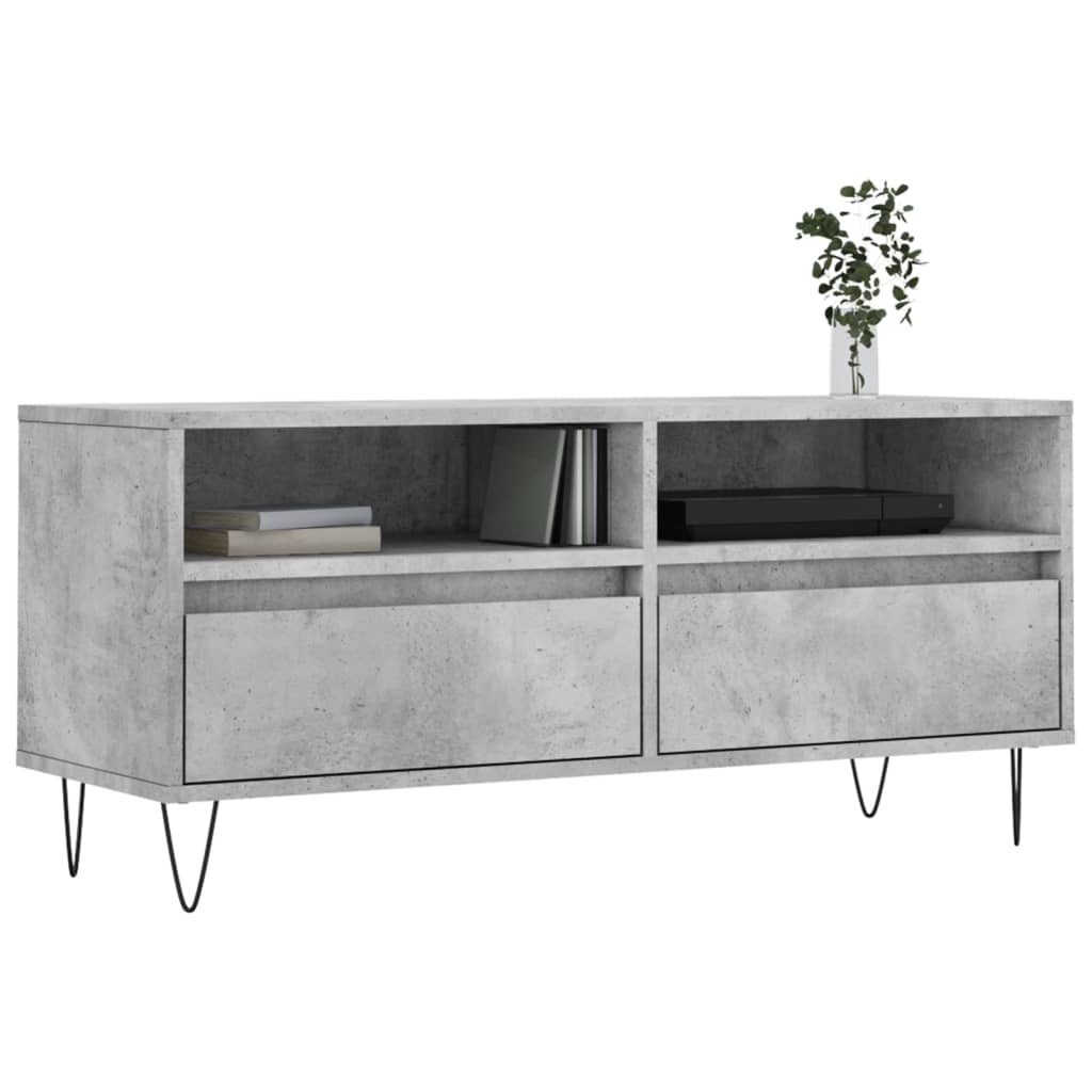 vidaXL Szafka pod TV, szarość betonu, 100x34,5x44,5 cm