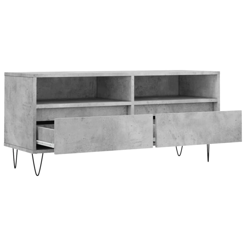 vidaXL Szafka pod TV, szarość betonu, 100x34,5x44,5 cm
