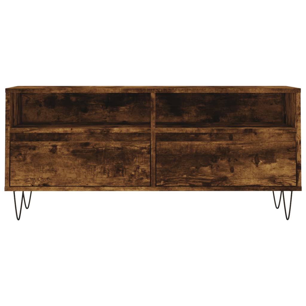 vidaXL Szafka pod TV, przydymiony dąb, 100x34,5x44,5 cm