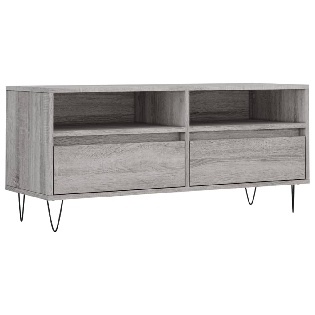 vidaXL Szafka pod TV, szary dąb sonoma, 100x34,5x44,5 cm