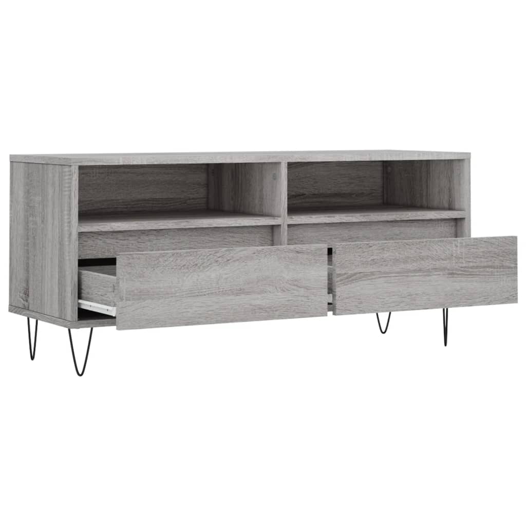 vidaXL Szafka pod TV, szary dąb sonoma, 100x34,5x44,5 cm
