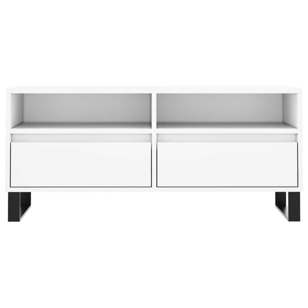 vidaXL Szafka pod TV, biała, 100x34,5x44,5 cm, materiał drewnopochodny