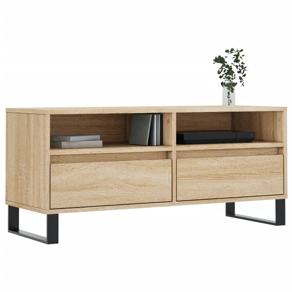 vidaXL Szafka pod TV, dąb sonoma, 100x34,5x44,5 cm