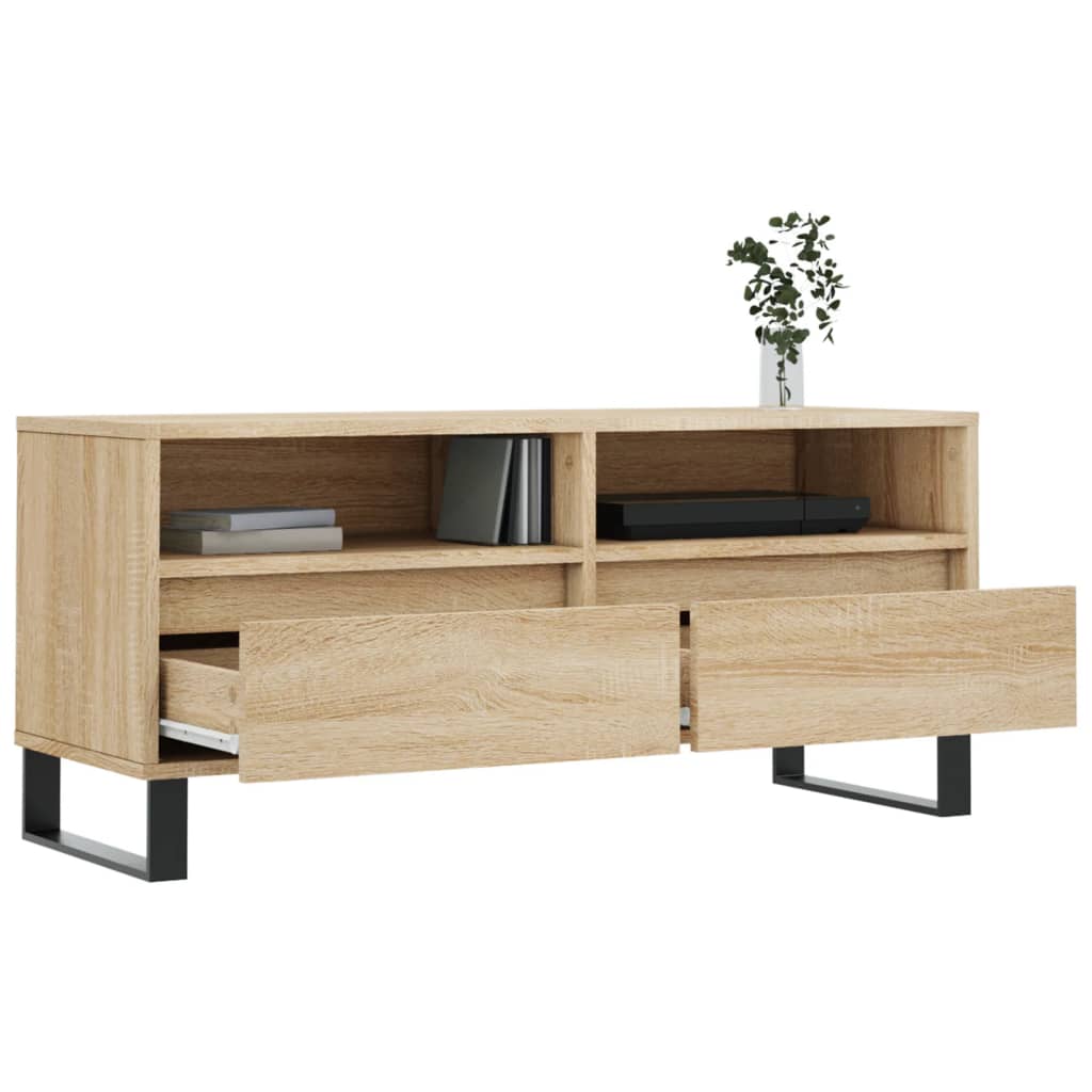 vidaXL Szafka pod TV, dąb sonoma, 100x34,5x44,5 cm