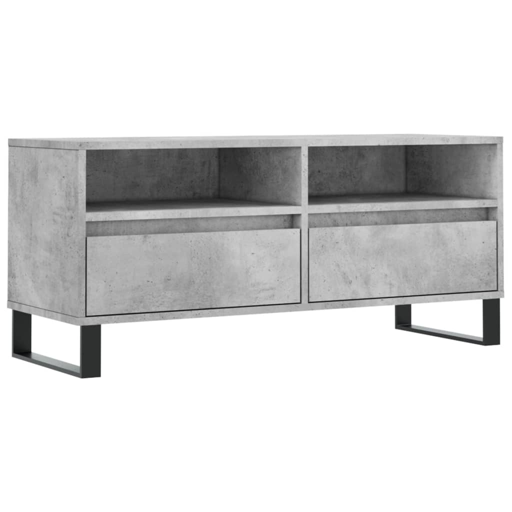 vidaXL Szafka pod TV, szarość betonu, 100x34,5x44,5 cm