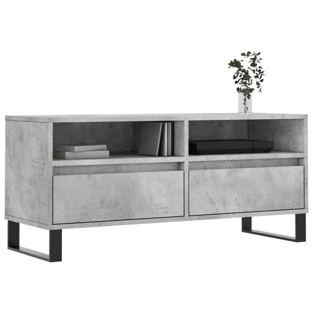 vidaXL Szafka pod TV, szarość betonu, 100x34,5x44,5 cm