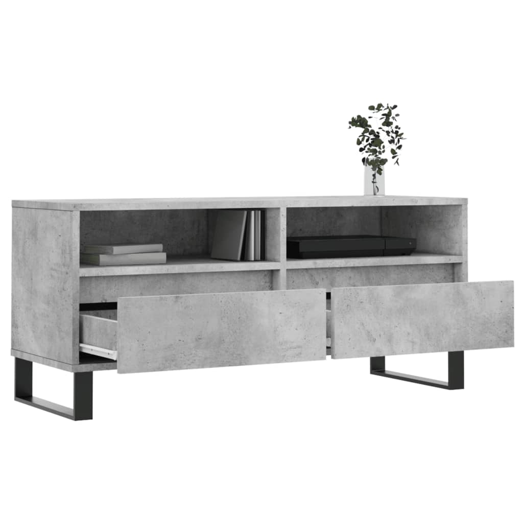 vidaXL Szafka pod TV, szarość betonu, 100x34,5x44,5 cm