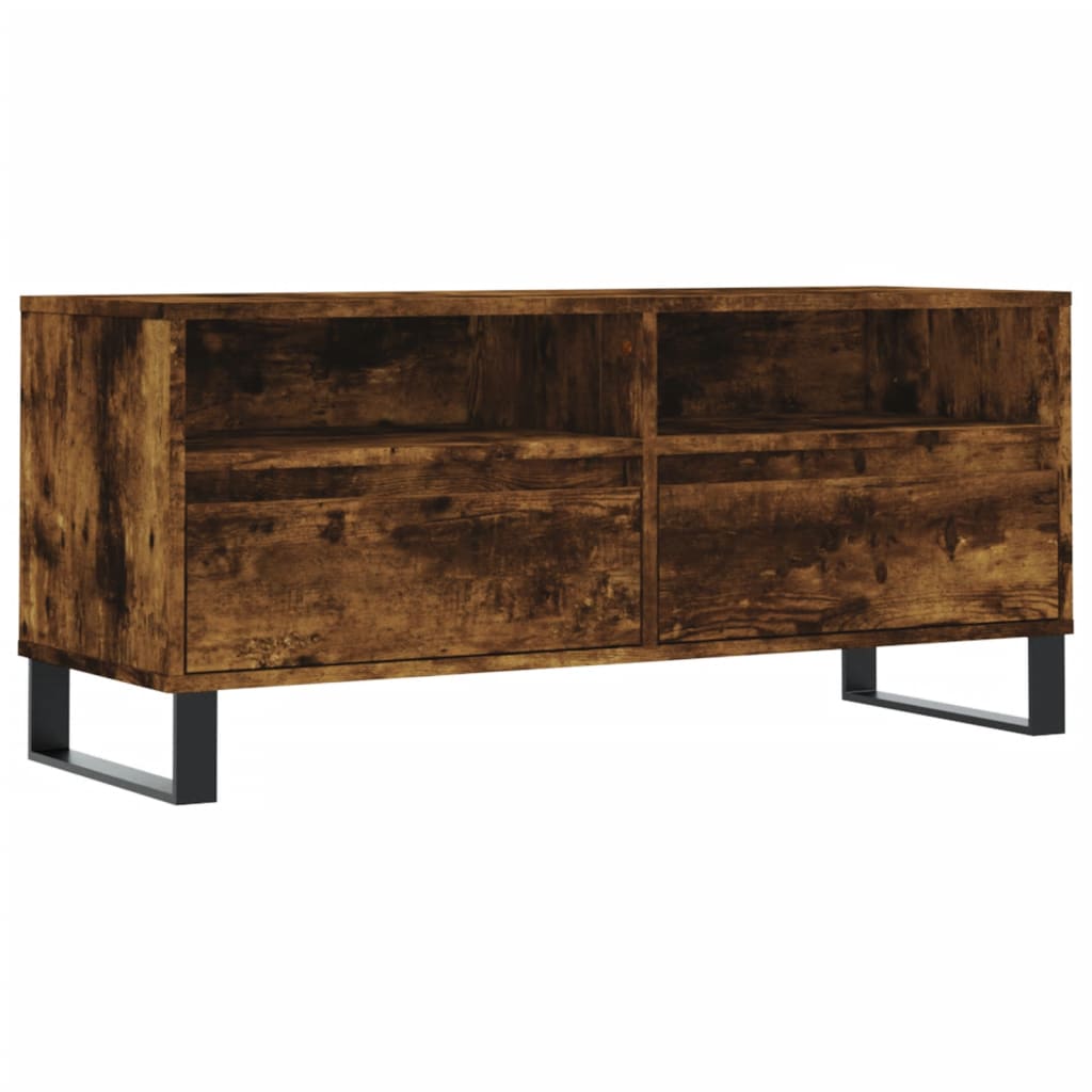 vidaXL Szafka pod TV, przydymiony dąb, 100x34,5x44,5 cm