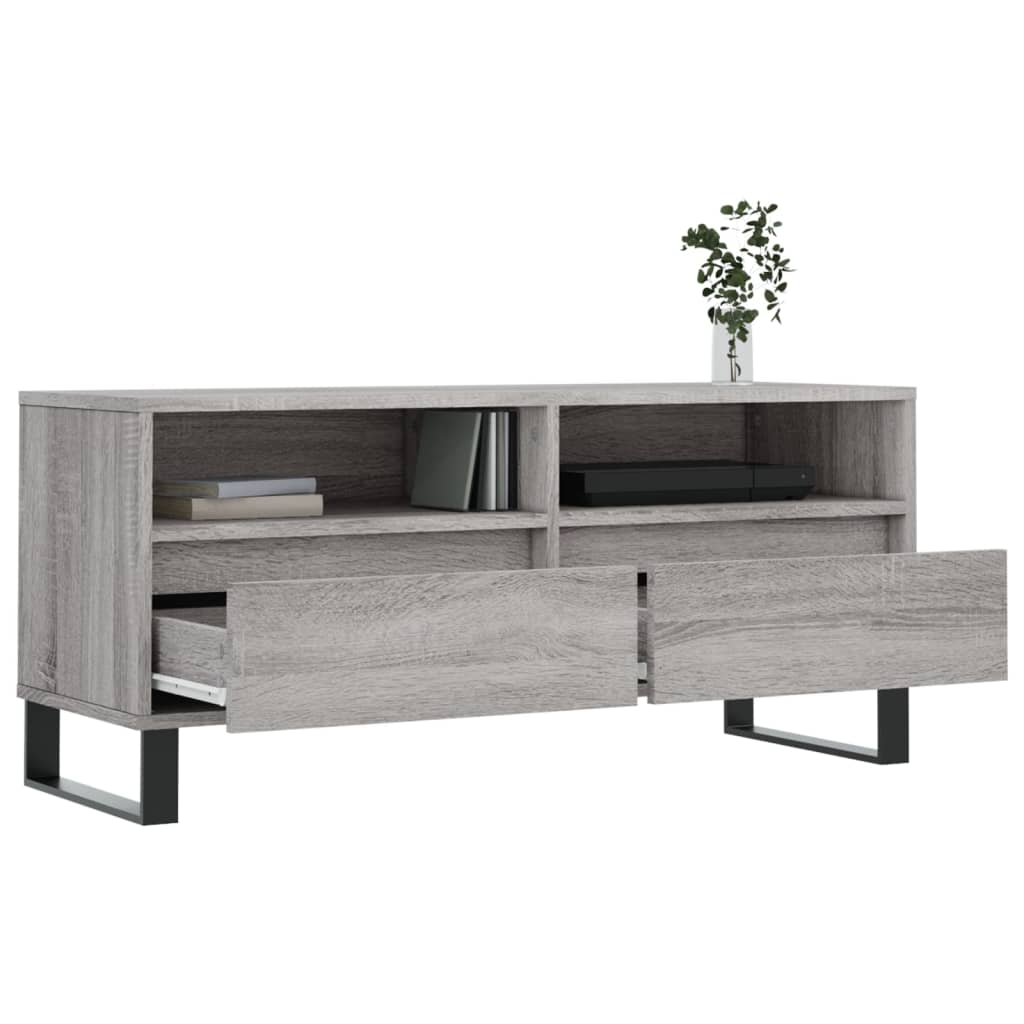 vidaXL Szafka pod TV, szary dąb sonoma, 100x34,5x44,5 cm