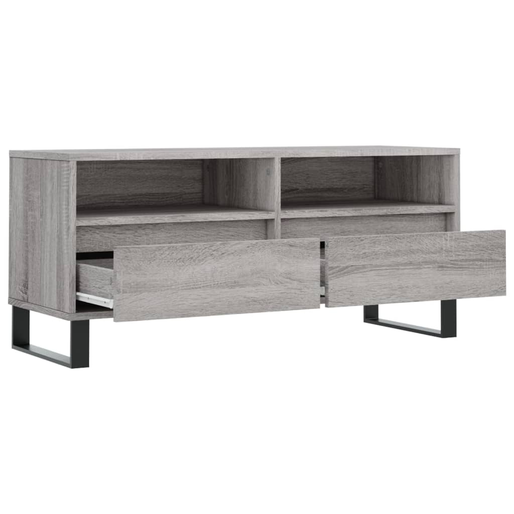 vidaXL Szafka pod TV, szary dąb sonoma, 100x34,5x44,5 cm