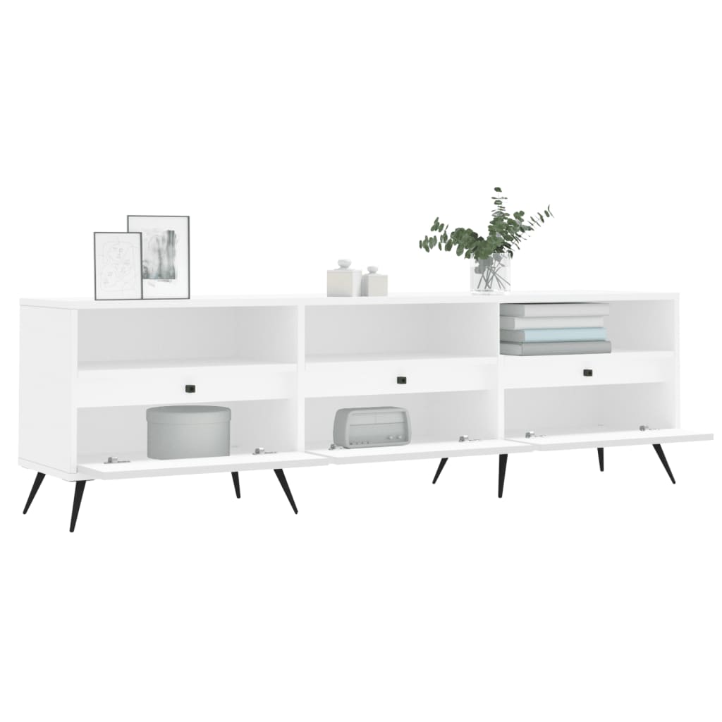 vidaXL Szafka pod TV, biała, 150x30x44,5 cm, materiał drewnopochodny