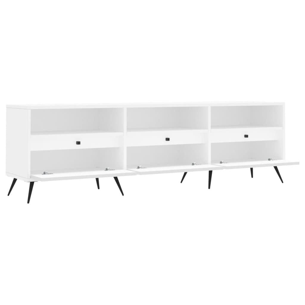 vidaXL Szafka pod TV, biała, 150x30x44,5 cm, materiał drewnopochodny
