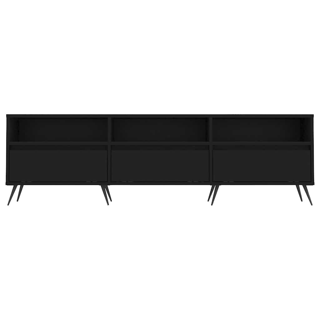 vidaXL Szafka pod TV, czarna, 150x30x44,5 cm, materiał drewnopochodny