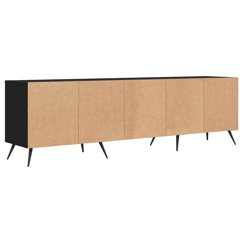 vidaXL Szafka pod TV, czarna, 150x30x44,5 cm, materiał drewnopochodny