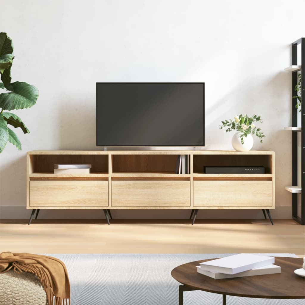 vidaXL Szafka pod TV, dąb sonoma, 150x30x44,5 cm