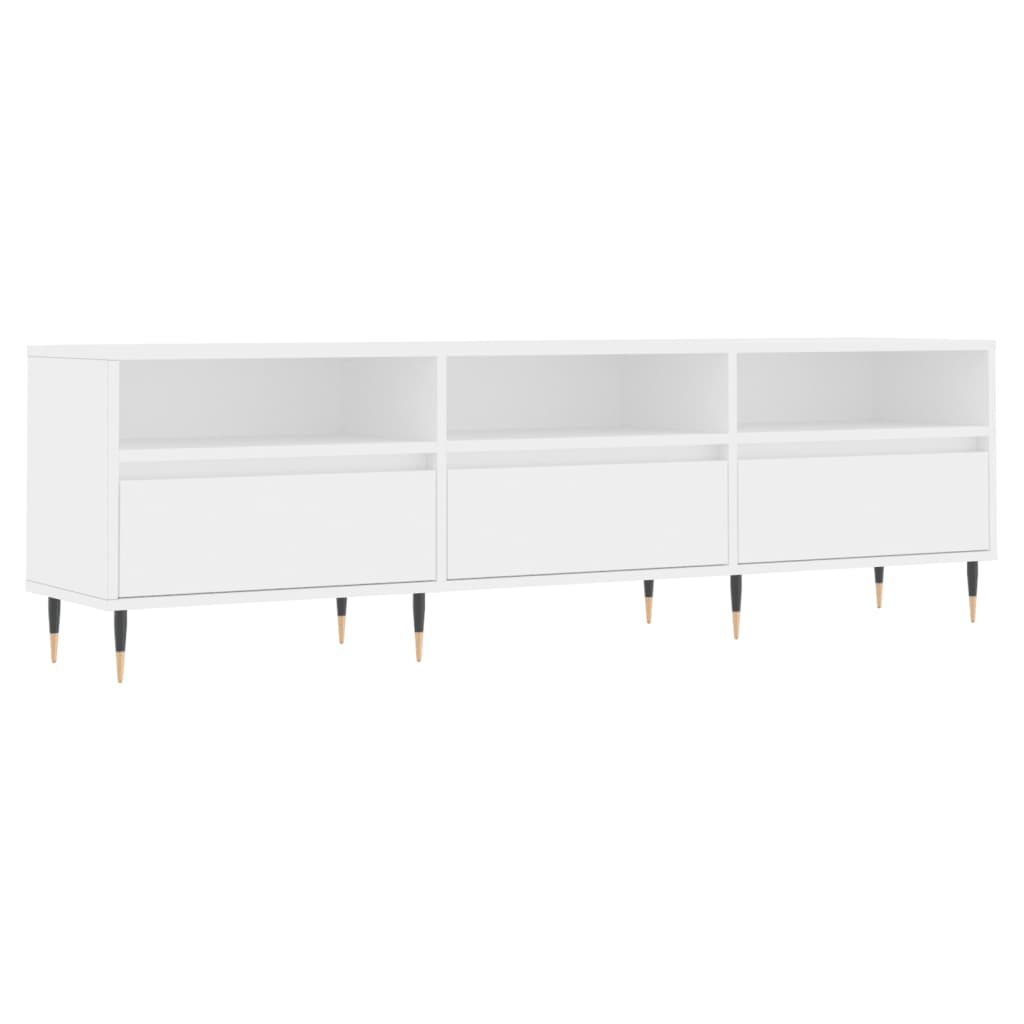 vidaXL Szafka pod TV, biała, 150x30x44,5 cm, materiał drewnopochodny