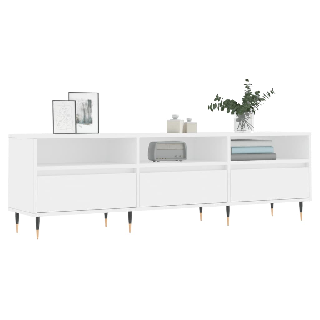 vidaXL Szafka pod TV, biała, 150x30x44,5 cm, materiał drewnopochodny