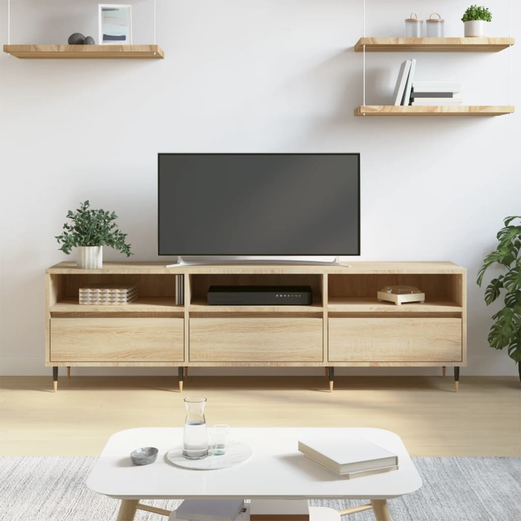 vidaXL Szafka pod TV, dąb sonoma, 150x30x44,5 cm