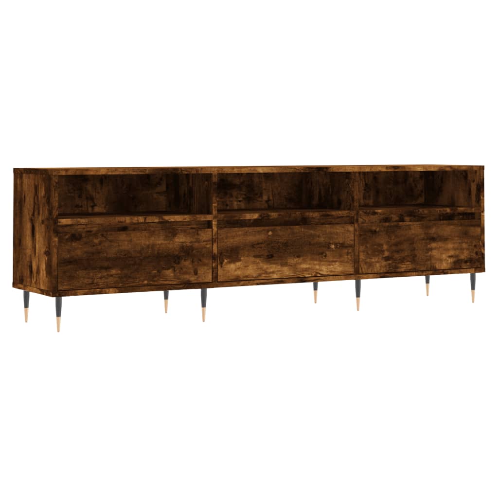 vidaXL Szafka pod TV, przydymiony dąb, 150x30x44,5 cm