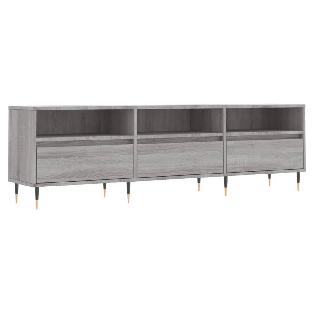 vidaXL Szafka pod TV, szary dąb sonoma, 150x30x44,5 cm