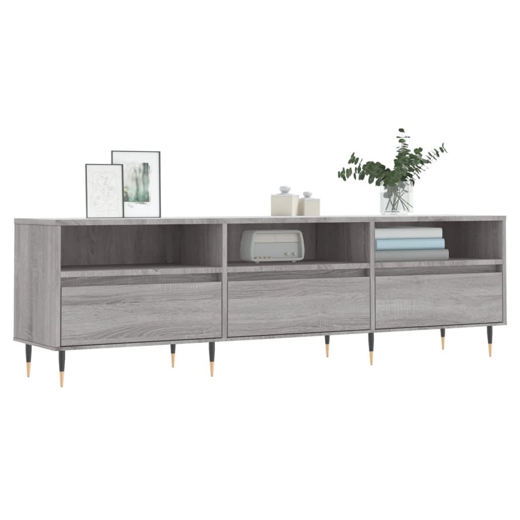 vidaXL Szafka pod TV, szary dąb sonoma, 150x30x44,5 cm
