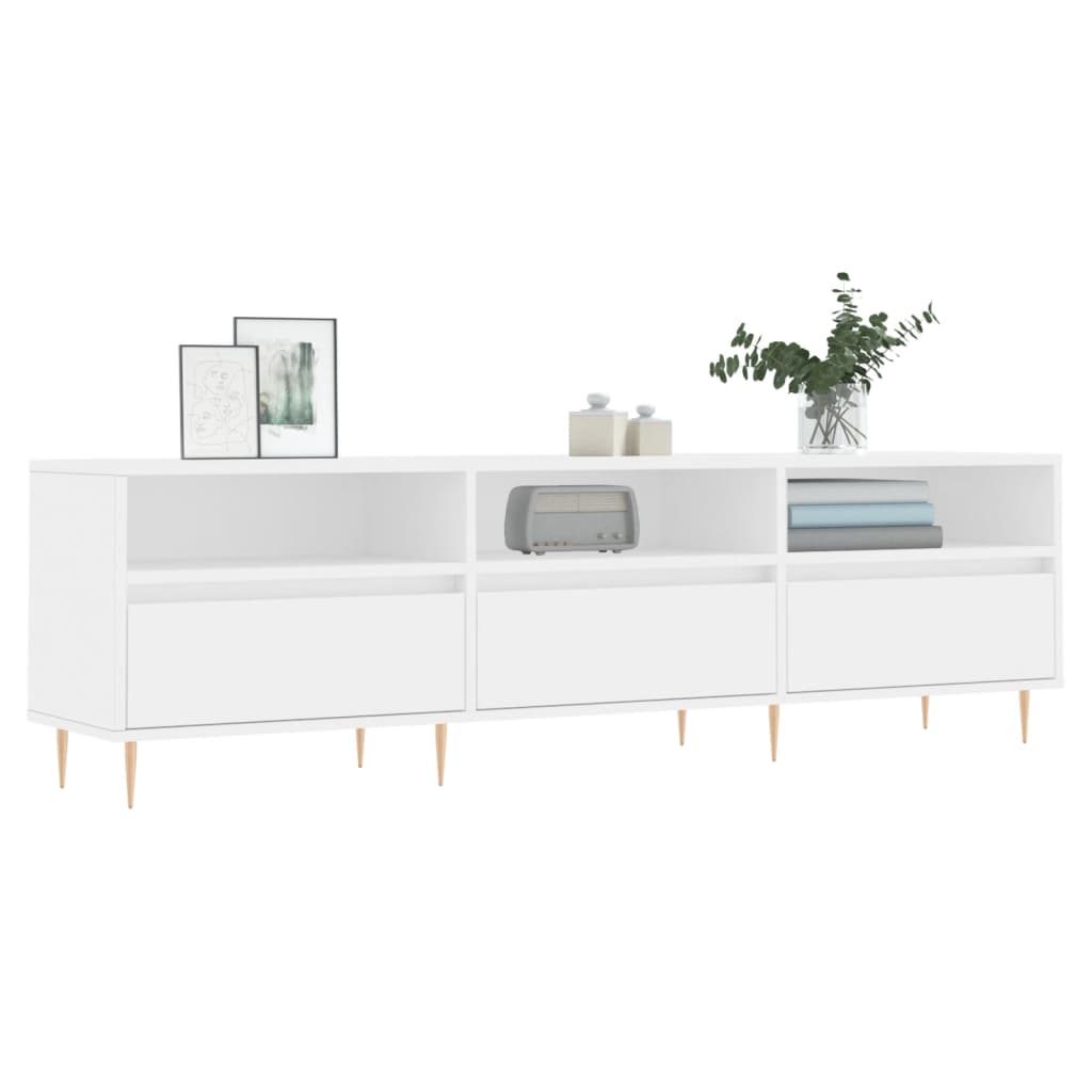 vidaXL Szafka pod TV, biała, 150x30x44,5 cm, materiał drewnopochodny