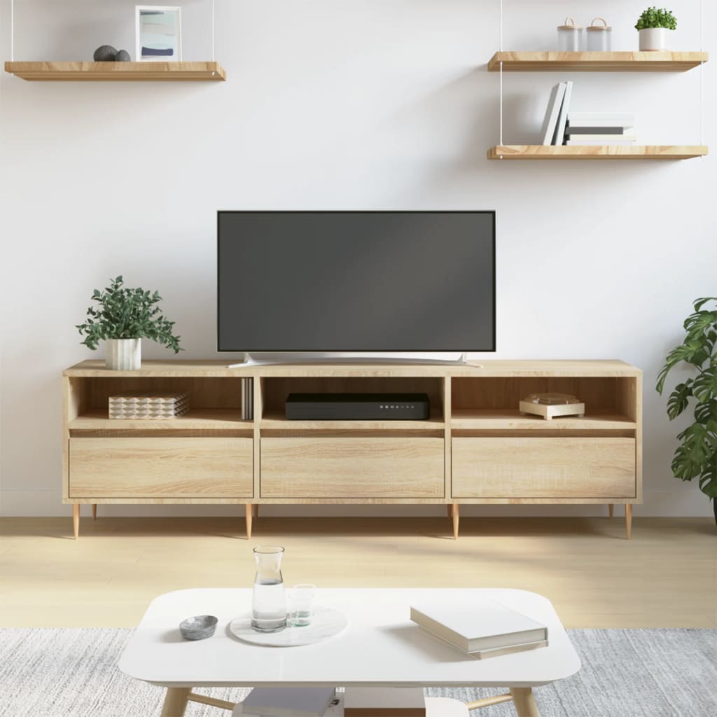 vidaXL Szafka pod TV, dąb sonoma, 150x30x44,5 cm