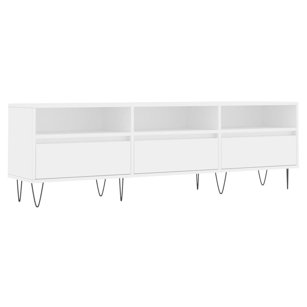 vidaXL Szafka pod TV, biała, 150x30x44,5 cm, materiał drewnopochodny
