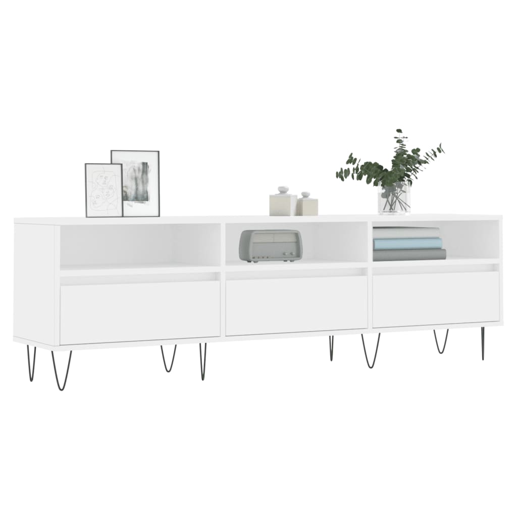 vidaXL Szafka pod TV, biała, 150x30x44,5 cm, materiał drewnopochodny