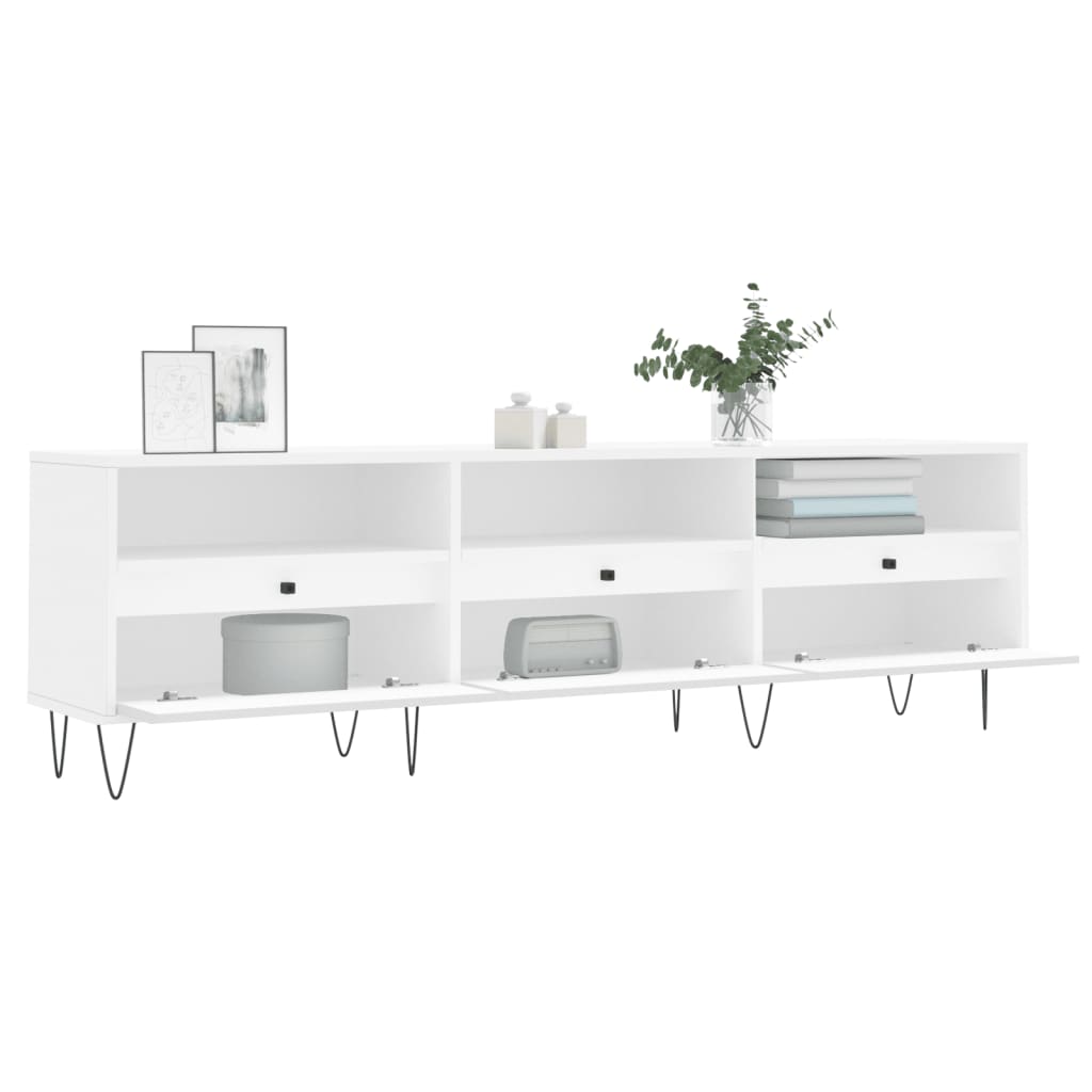 vidaXL Szafka pod TV, biała, 150x30x44,5 cm, materiał drewnopochodny
