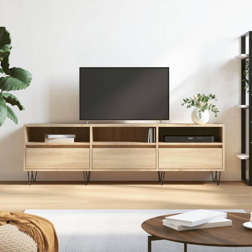 vidaXL Szafka pod TV, dąb sonoma, 150x30x44,5 cm