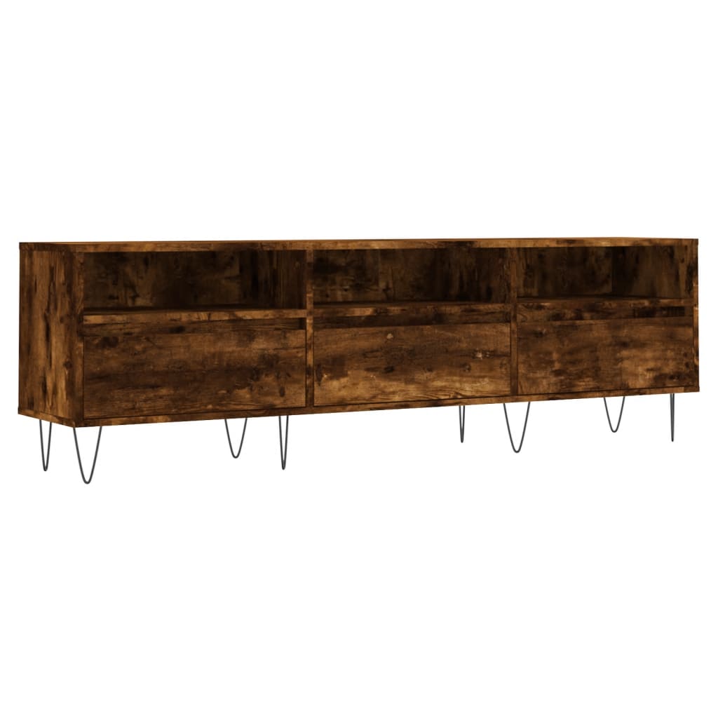 vidaXL Szafka pod TV, przydymiony dąb, 150x30x44,5 cm