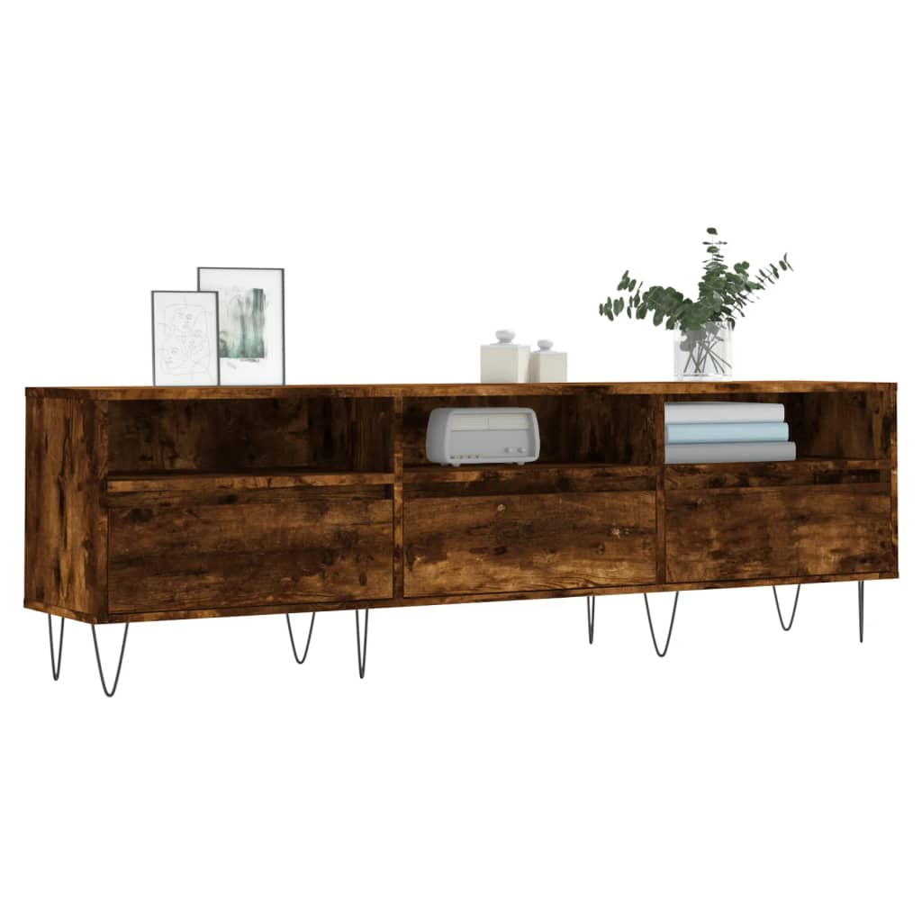 vidaXL Szafka pod TV, przydymiony dąb, 150x30x44,5 cm
