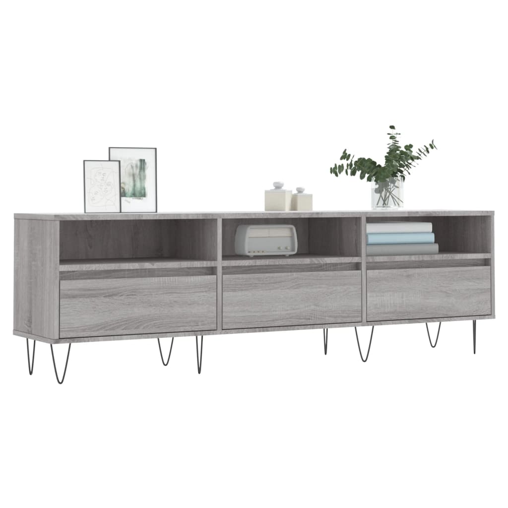 vidaXL Szafka pod TV, szary dąb sonoma, 150x30x44,5 cm