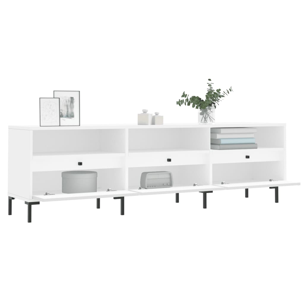 vidaXL Szafka pod TV, biała, 150x30x44,5 cm, materiał drewnopochodny