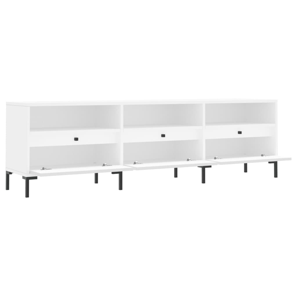 vidaXL Szafka pod TV, biała, 150x30x44,5 cm, materiał drewnopochodny