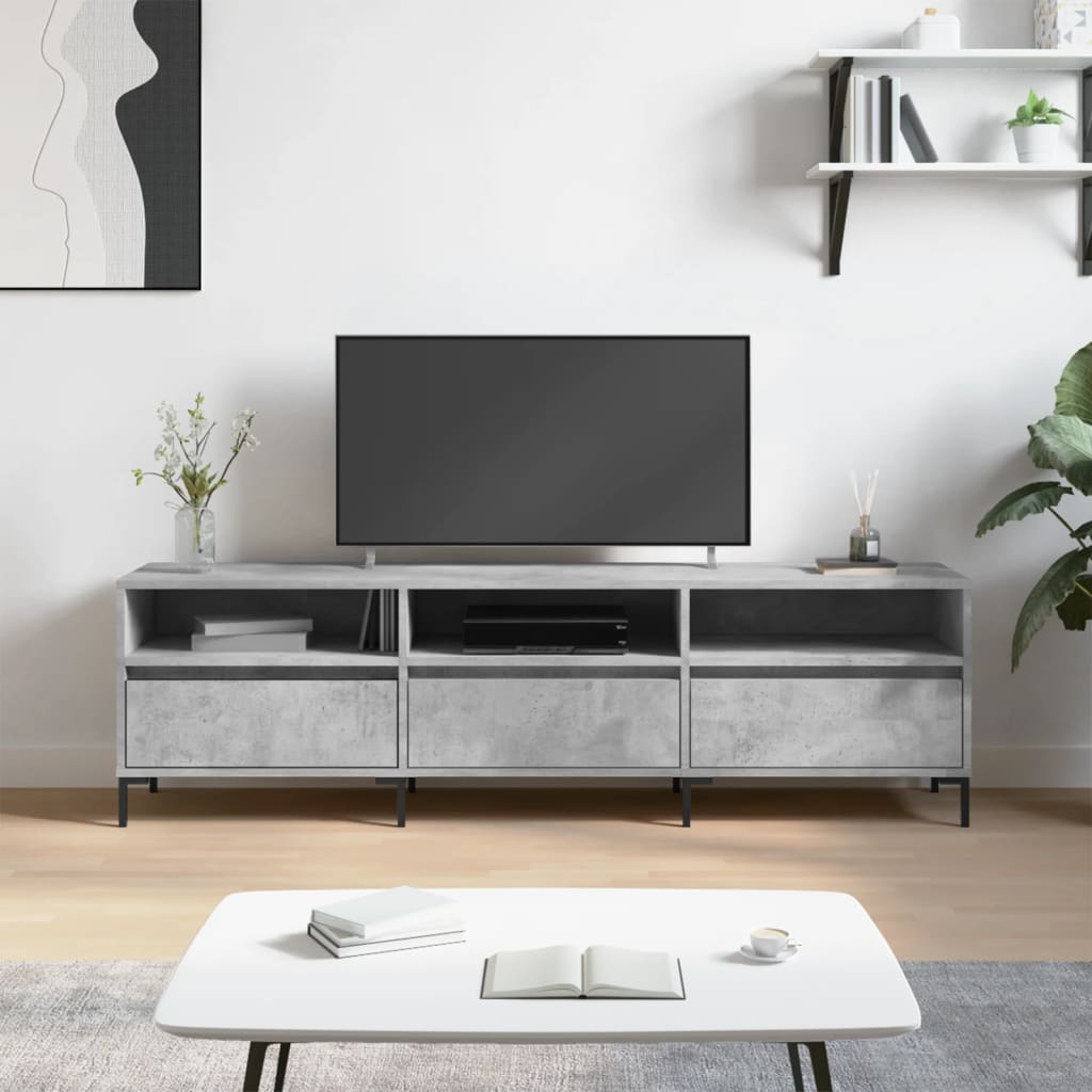 vidaXL Szafka pod TV, szarość betonu, 150x30x44,5 cm