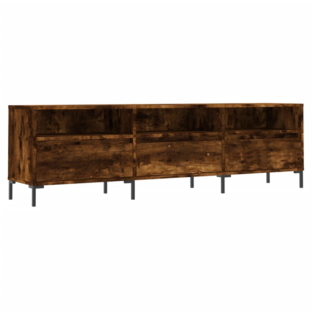 vidaXL Szafka pod TV, przydymiony dąb, 150x30x44,5 cm