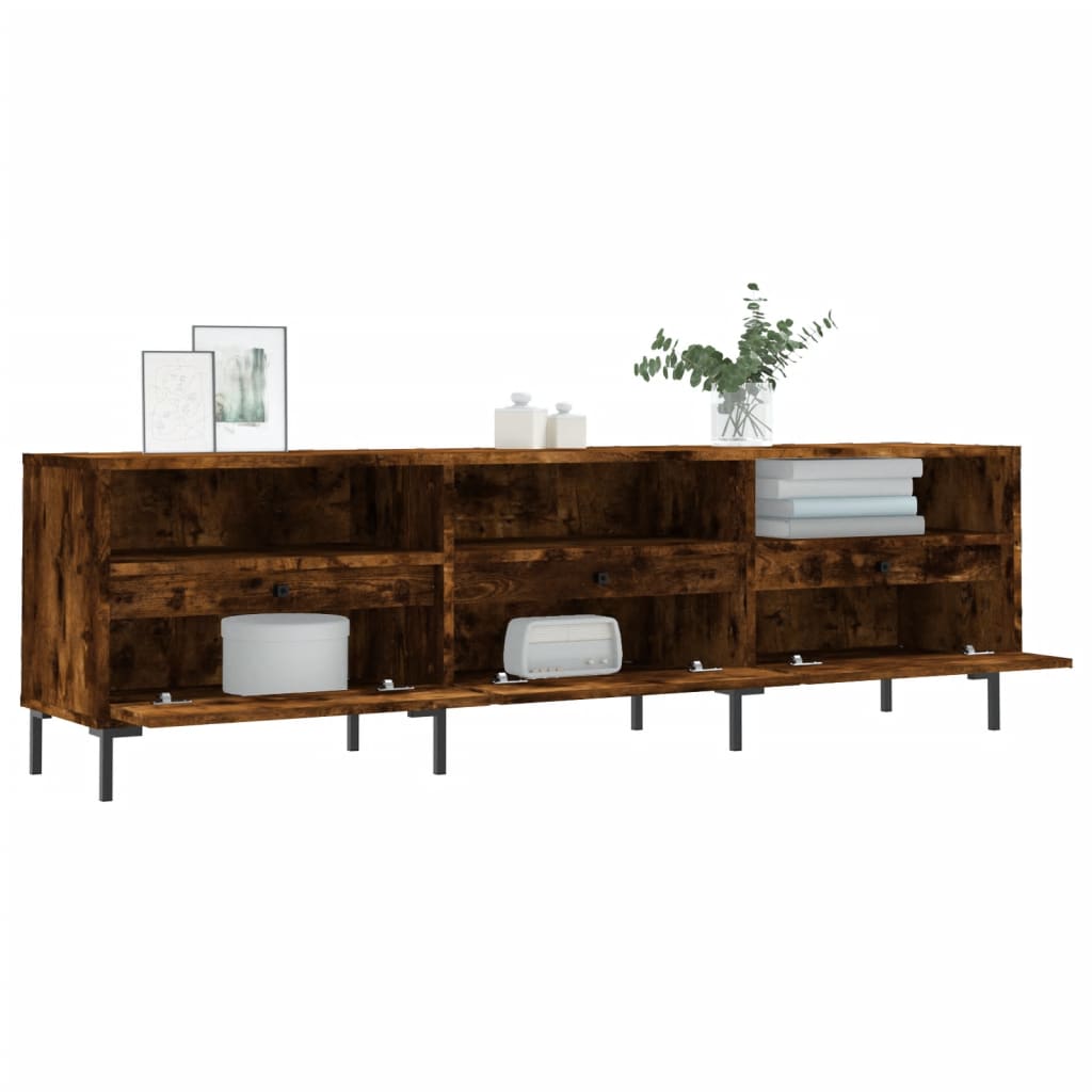 vidaXL Szafka pod TV, przydymiony dąb, 150x30x44,5 cm