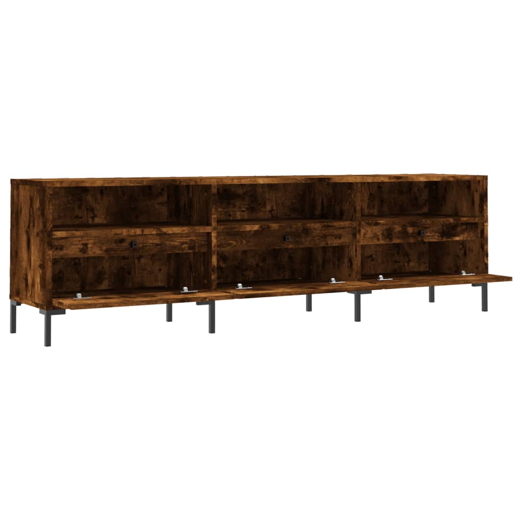 vidaXL Szafka pod TV, przydymiony dąb, 150x30x44,5 cm
