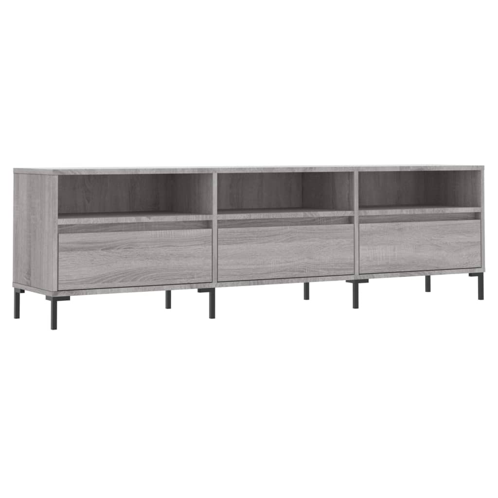 vidaXL Szafka pod TV, szary dąb sonoma, 150x30x44,5 cm