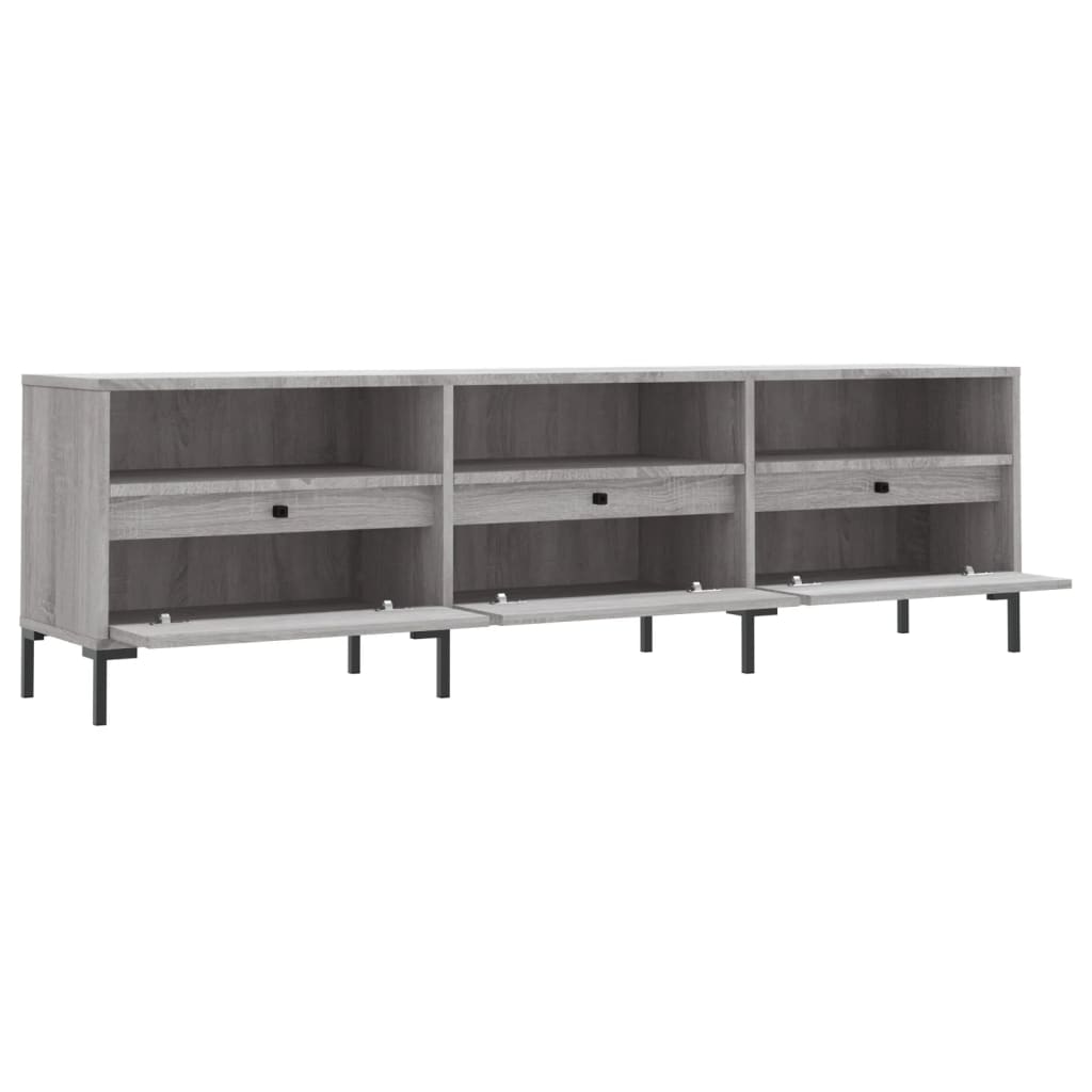 vidaXL Szafka pod TV, szary dąb sonoma, 150x30x44,5 cm