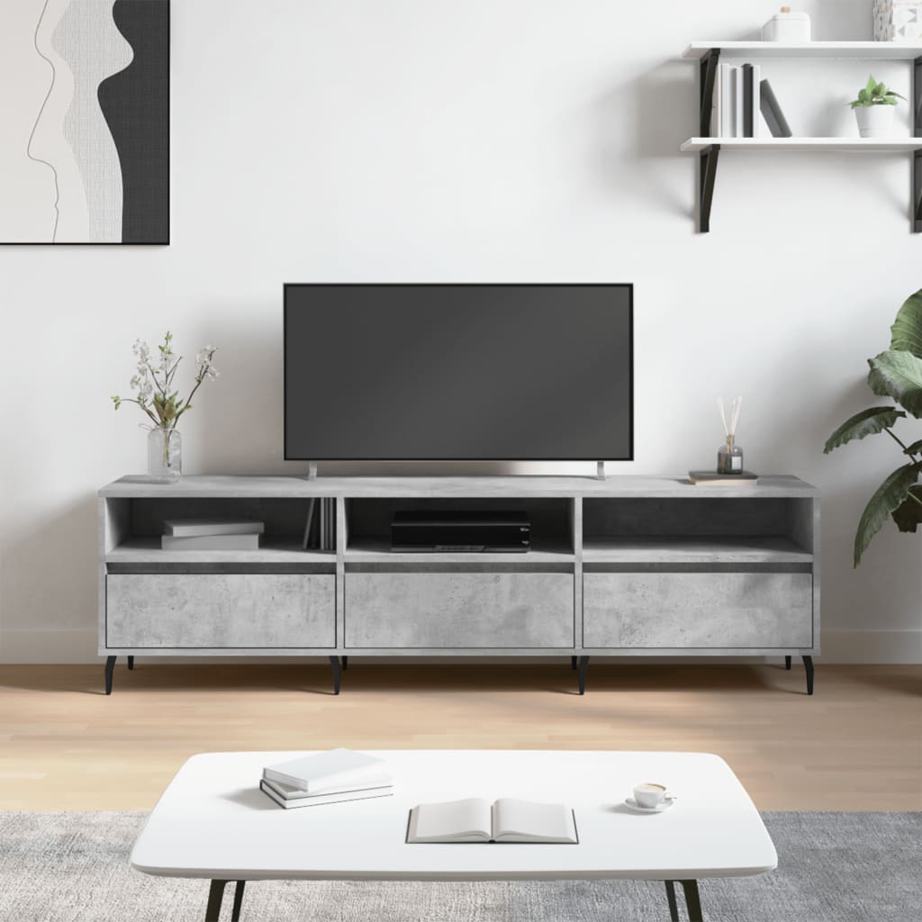 vidaXL Szafka pod TV, szarość betonu, 150x30x44,5 cm