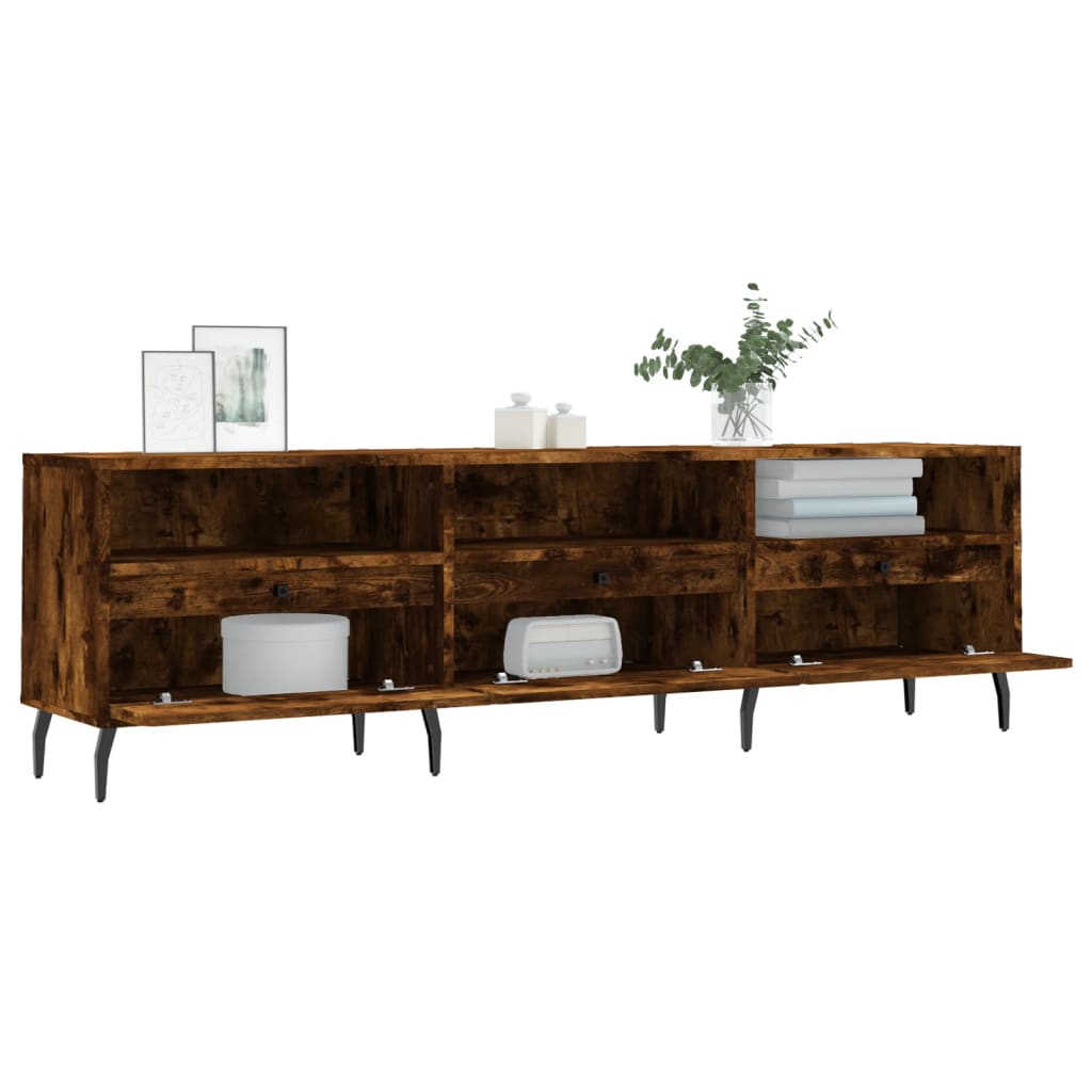 vidaXL Szafka pod TV, przydymiony dąb, 150x30x44,5 cm
