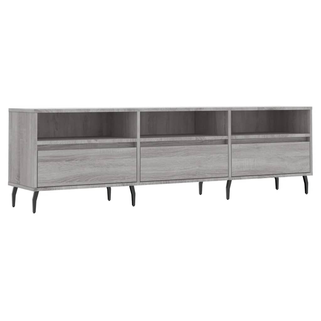 vidaXL Szafka pod TV, szary dąb sonoma, 150x30x44,5 cm