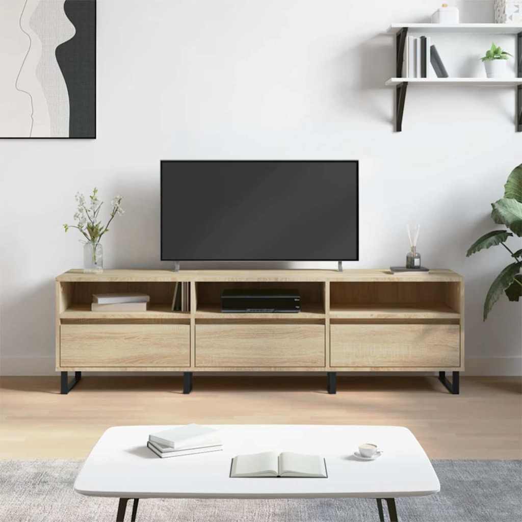 vidaXL Szafka pod TV, dąb sonoma, 150x30x44,5 cm