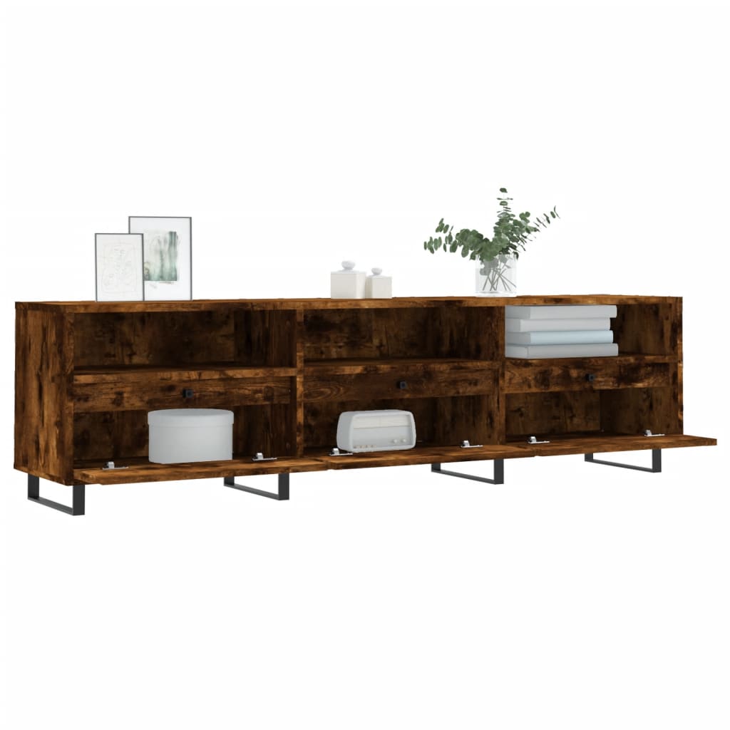 vidaXL Szafka pod TV, przydymiony dąb, 150x30x44,5 cm