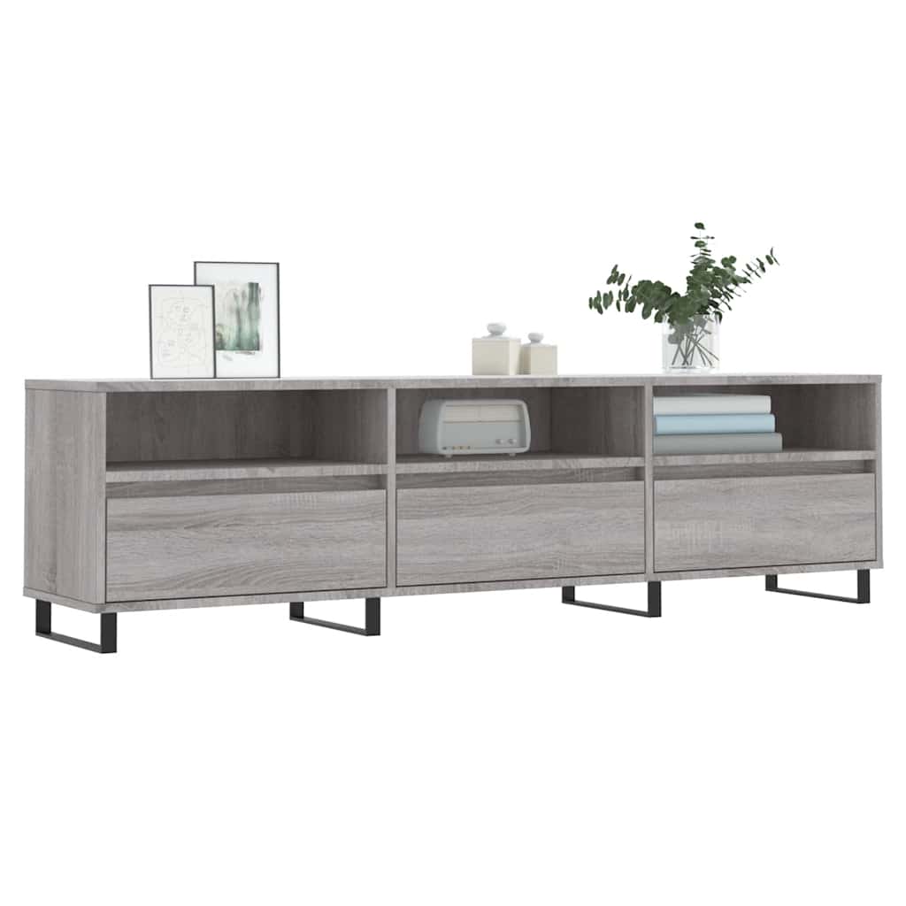 vidaXL Szafka pod TV, szary dąb sonoma, 150x30x44,5 cm