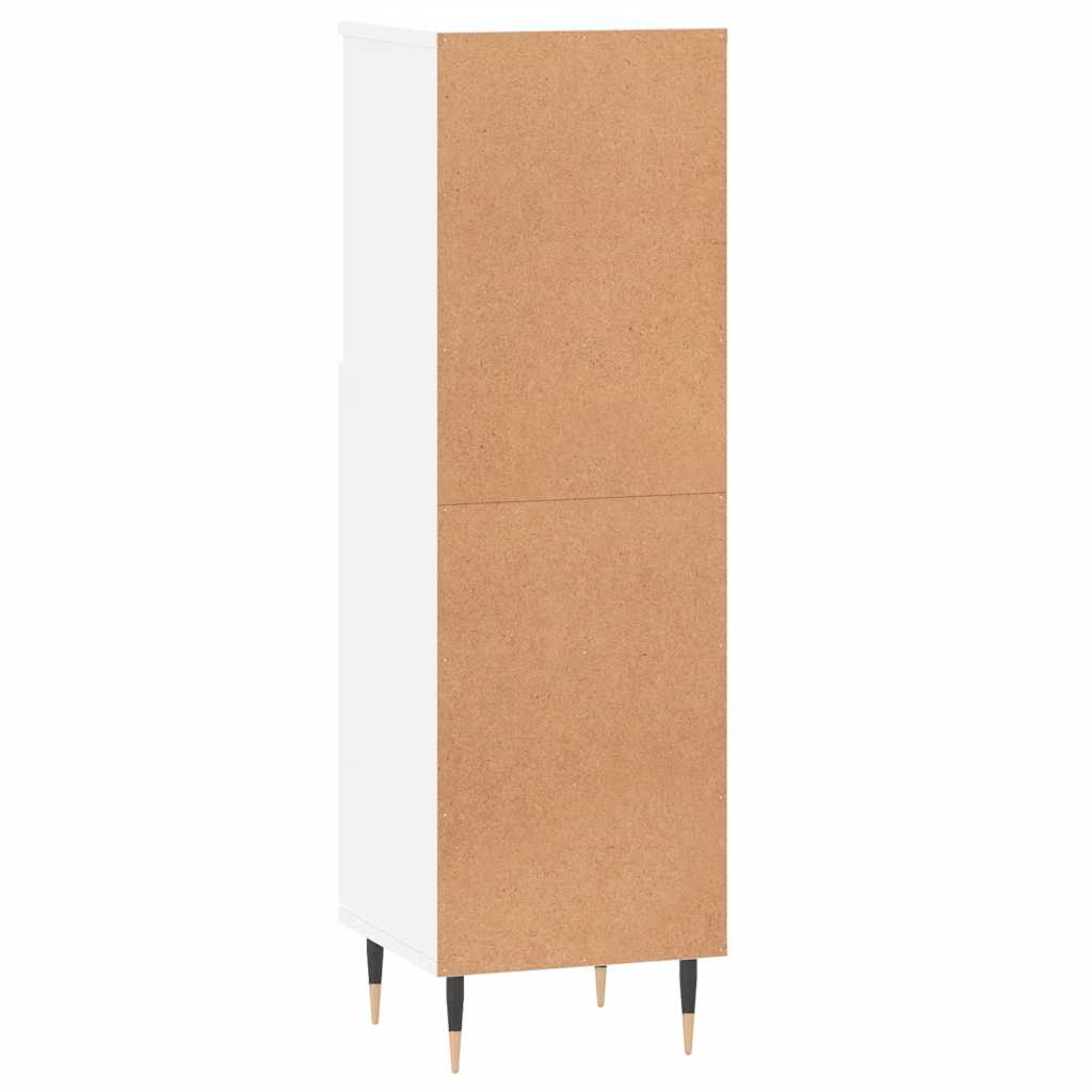vidaXL Szafka łazienkowa, biała, 30x30x100 cm, materiał drewnopochodny